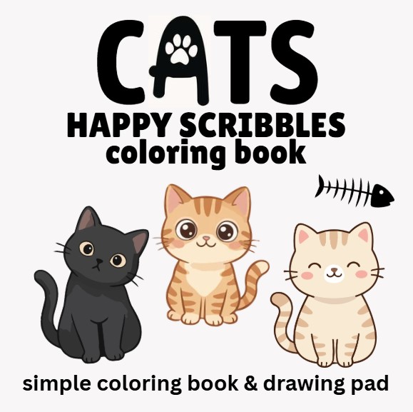 Cats Happy Scribbles book cover