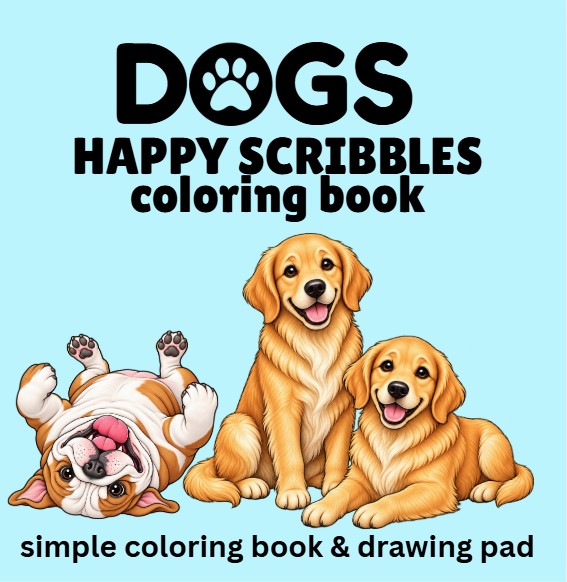 Dogs Happy Scribbles book cover