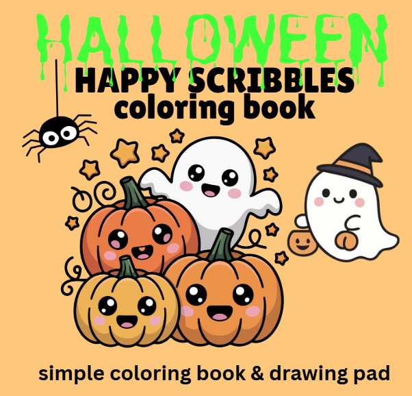 Halloween Happy Scribbles book cover